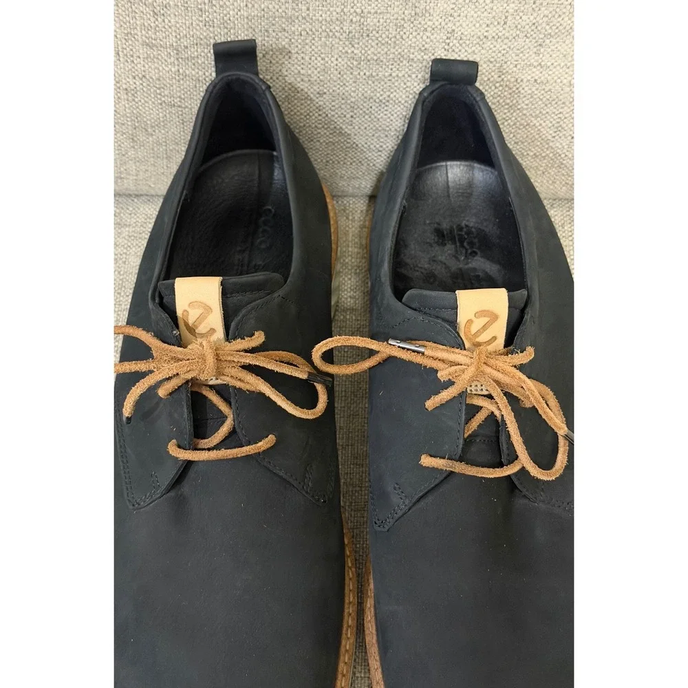 ECCO ST.1 Hybrid Lite Plain Toe Derby Shoes Navy Nubuck Mens 13 Made in Portugal